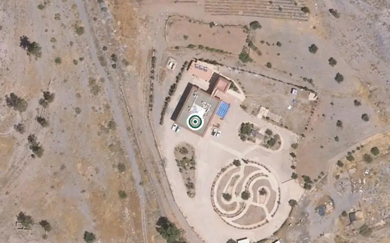 Vista aérea de la ubicación de Centro Residencial para Personas Mayores Jardines de la Cerca