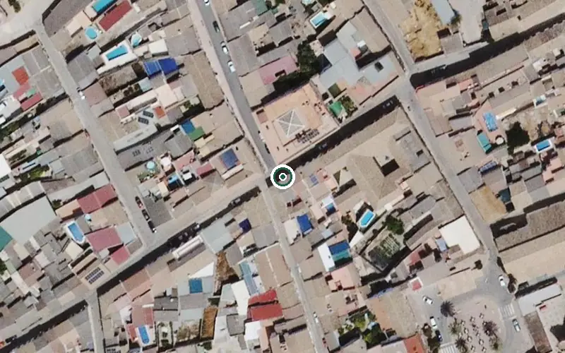 Vista aérea de la ubicación de Centro Residencial Jesús Nazareno y San Juan de Dios
