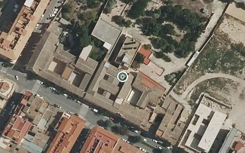 Vista aérea de la ubicación de Asilo de las Monjas Concepcionistas
