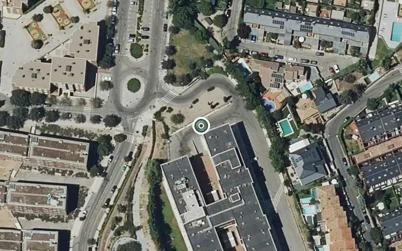 Vista aérea de la ubicación de Centro de Día Amavir Pozuelo