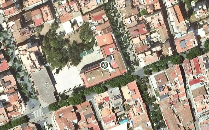Vista aérea de la ubicación de Casa de Amparo