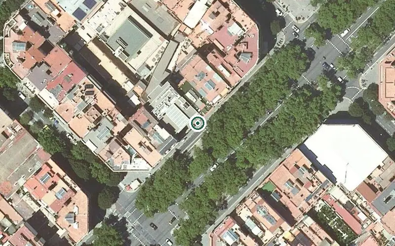 Vista aérea de la ubicación de Residència Francesc Layret