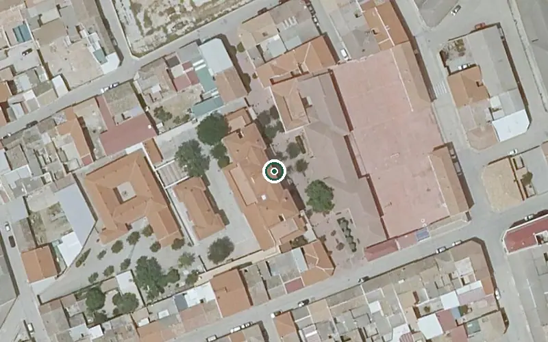 Vista aérea de la ubicación de Residencia de Mayores Nuestra Señora de Manjavacas