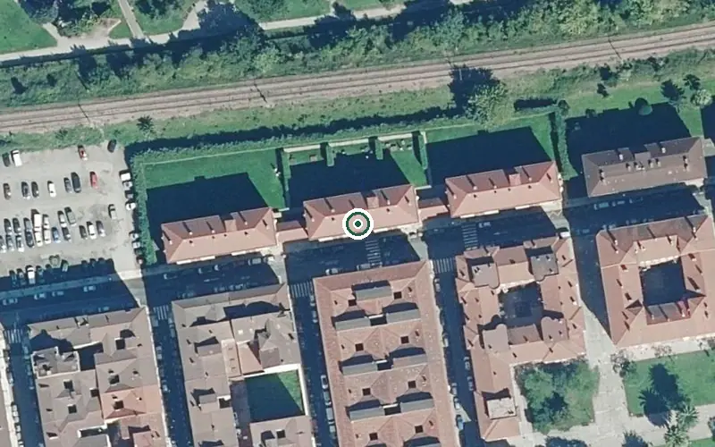 Vista aérea de la ubicación de Apartamentos Gijón