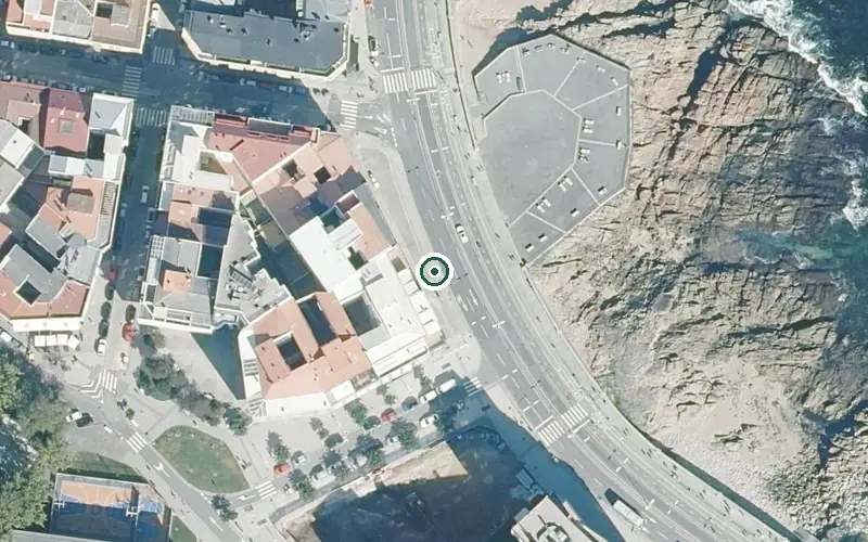 Vista aérea de la ubicación de Centro de Día Mayores Paseo Maritimo