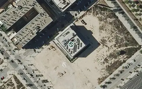 Vista aérea de la ubicación de Residencia Solimar Elche