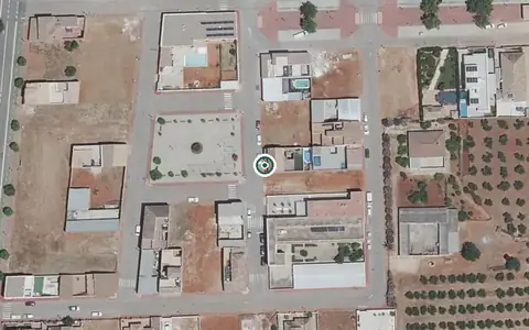 Vista aérea de la ubicación de Centro Residencial para Mayores San Joaquín y Santa Ana