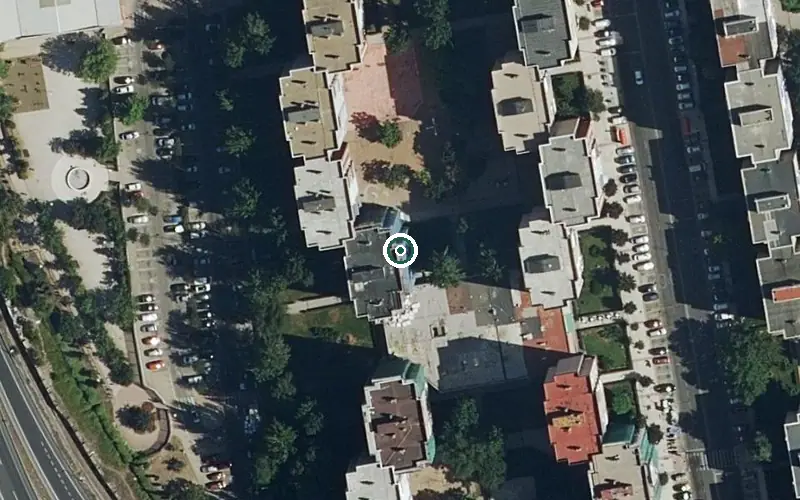 Vista aérea de la ubicación de Residencia AC Solidarios