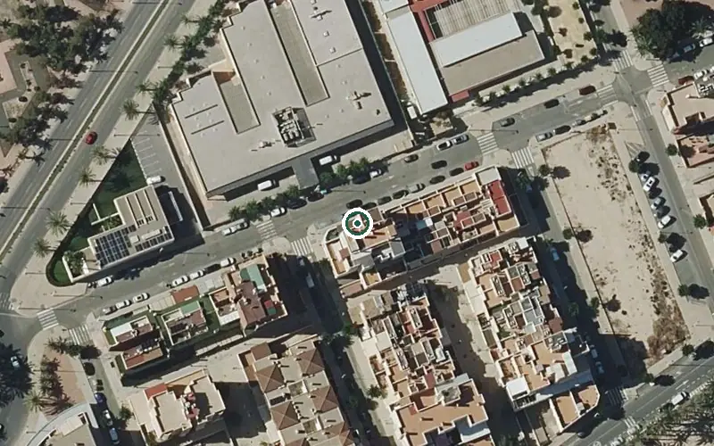 Vista aérea de la ubicación de Centro de Día para Personas Mayores Dependientes Senelx