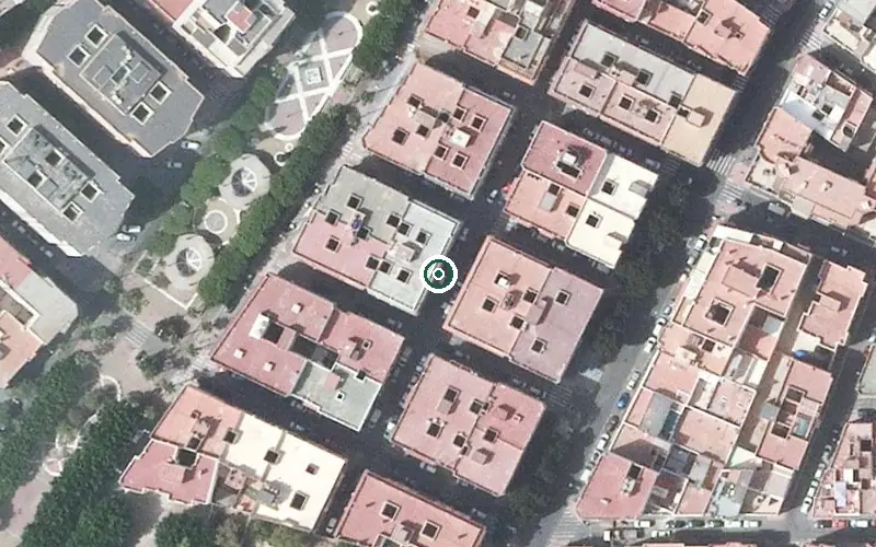 Vista aérea de la ubicación de Centro de Día para Mayores Eduardo Fajardo