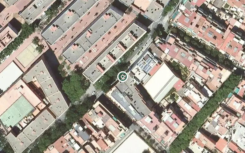 Vista aérea de la ubicación de Centre de dia per a Gent Gran Verdum
