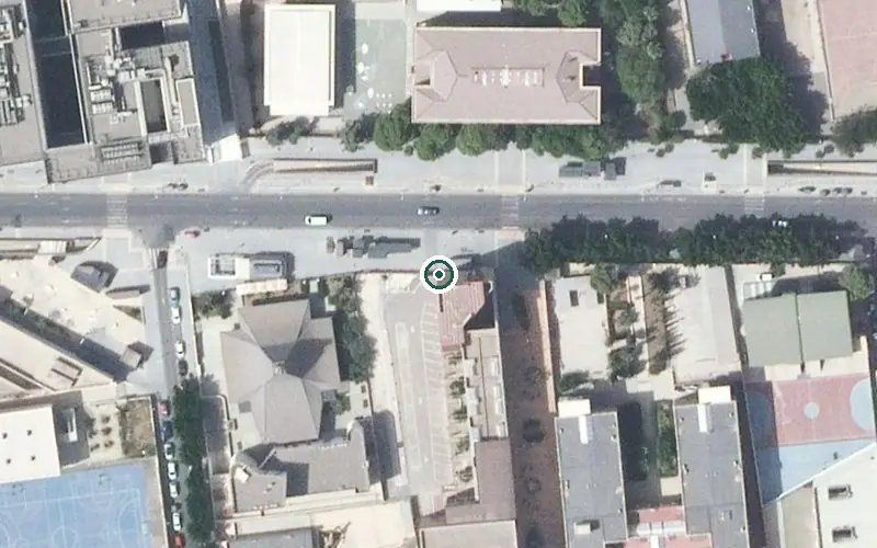Vista aérea de la ubicación de Centro de Día para Mayores Hogar II