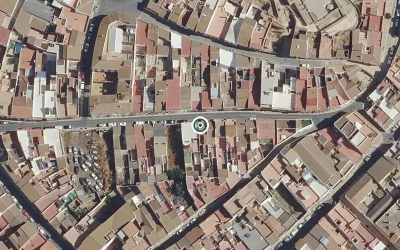 Vista aérea de la ubicación de Centro Residencial para Mayores Juan Pablo II