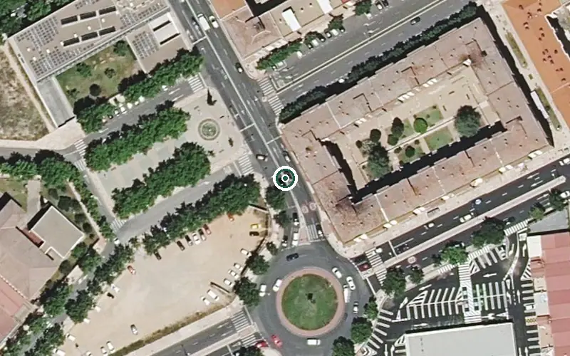 Vista aérea de la ubicación de Sanitas Residencial Mevefares