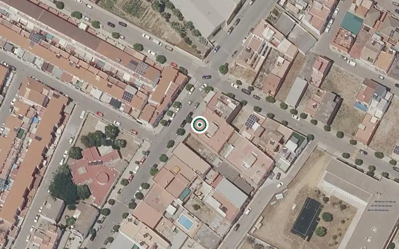 Vista aérea de la ubicación de Centro de Día para Mayores la Fontana