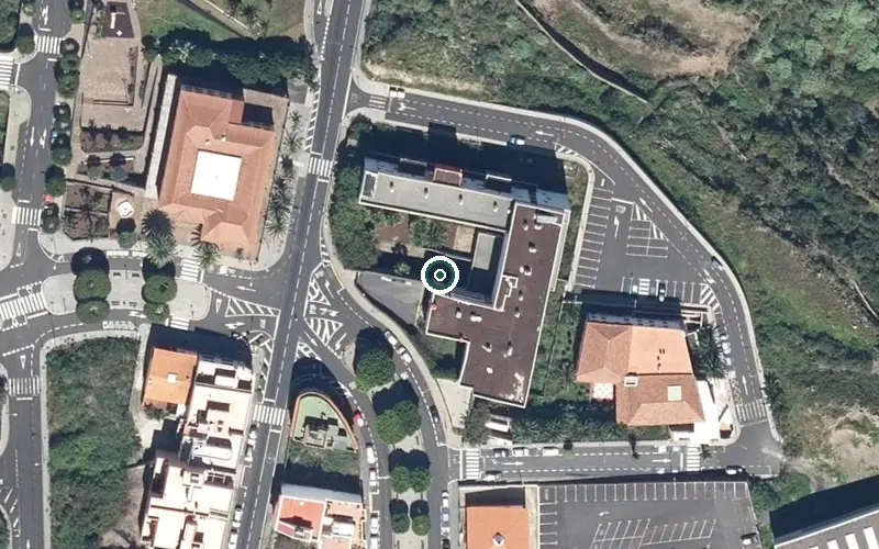 Vista aérea de la ubicación de Centro Sociosanitario La Guancha IASS