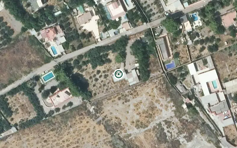 Vista aérea de la ubicación de Centro Residencial para Mayores Cortijo el Limonero