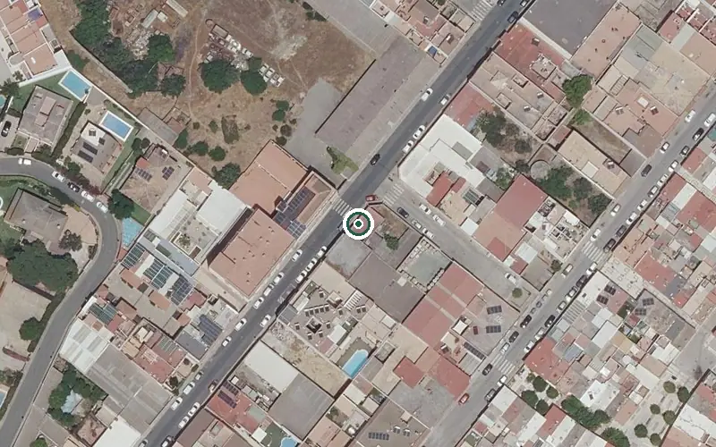 Vista aérea de la ubicación de Centro Residencial Cristo de la Salud