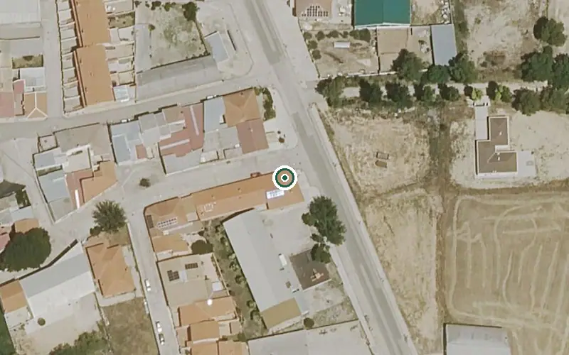 Vista aérea de la ubicación de Vivienda de Mayores de la Tercera Edad