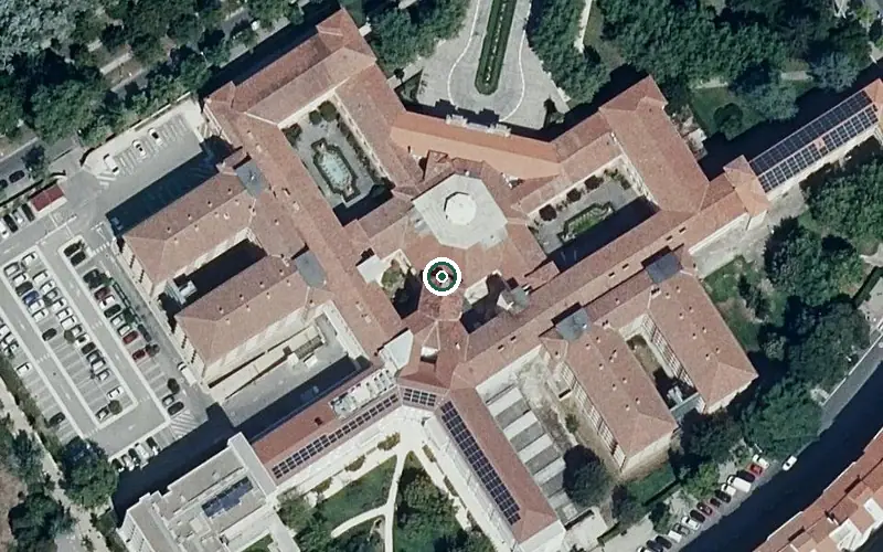Vista aérea de la ubicación de Casa Misericordia