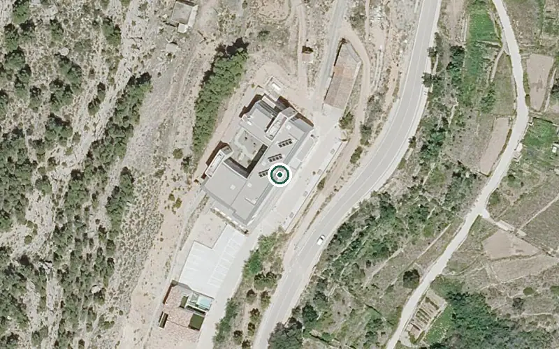 Vista aérea de la ubicación de Residencia de Mayores de Alpuente