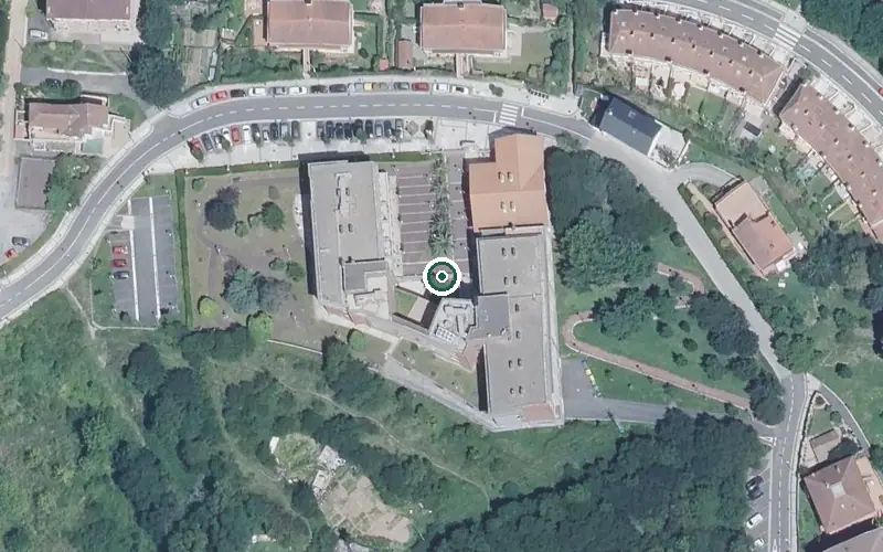 Vista aérea de la ubicación de Centro de Día Berra en San Sebastián