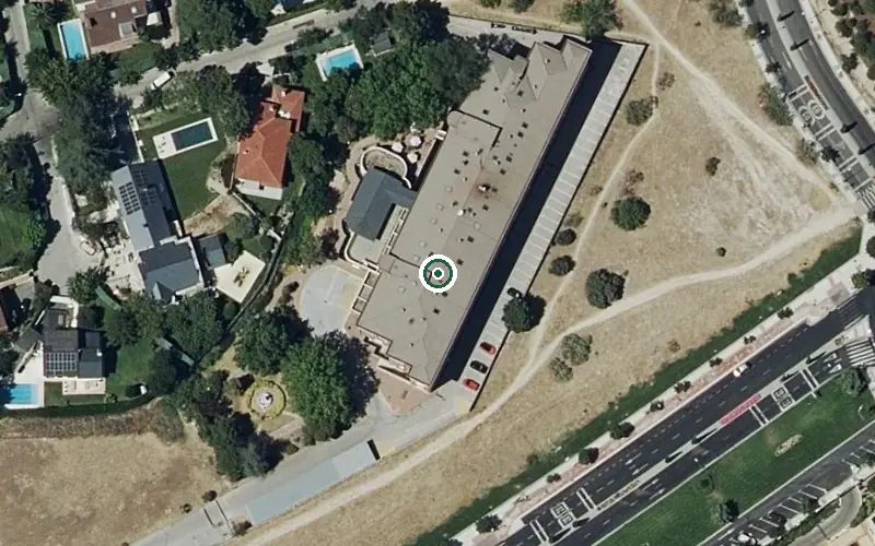 Vista aérea de la ubicación de Residencia San Luis Gonzaga (Majadahonda)