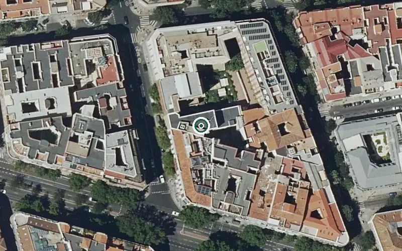 Vista aérea de la ubicación de Residencia Ballesol Madrid
