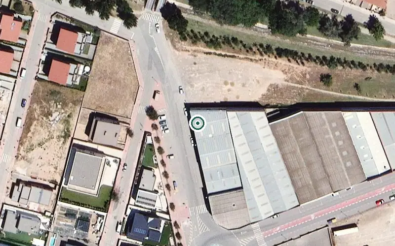 Vista aérea de la ubicación de Centre de dia especialitzat en Malalties Neurodegeneratives Els Pilars