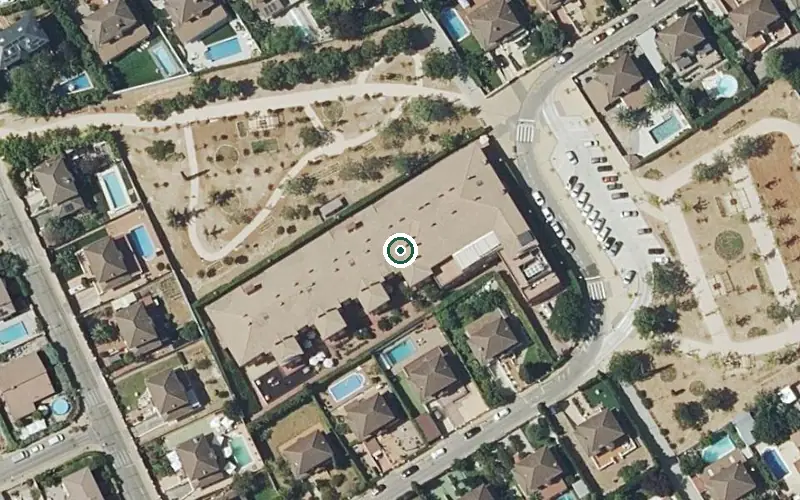 Vista aérea de la ubicación de Residencia Bouco Meco