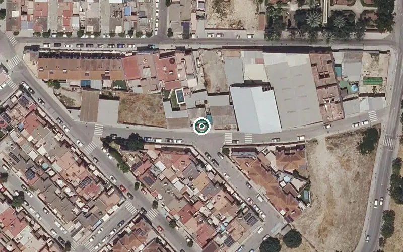 Vista aérea de la ubicación de Centro Residencial para Personas Mayores Guadalquivir