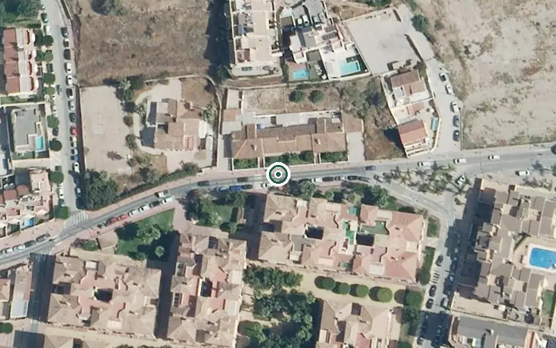 Vista aérea de la ubicación de Centro Residencial Casa el Carmen