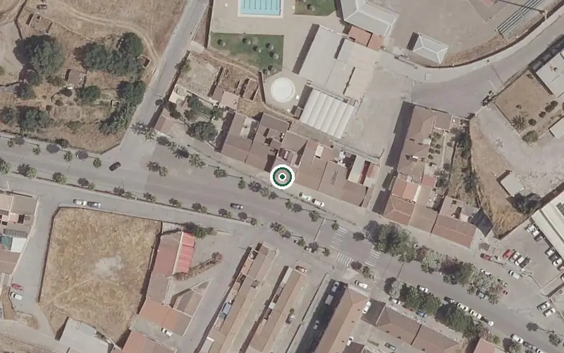 Vista aérea de la ubicación de Centro Residencial para Personas Mayores María de la Paz