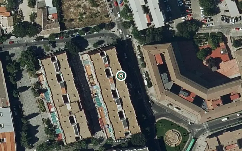 Vista aérea de la ubicación de Residencia Casablanca Valdesur