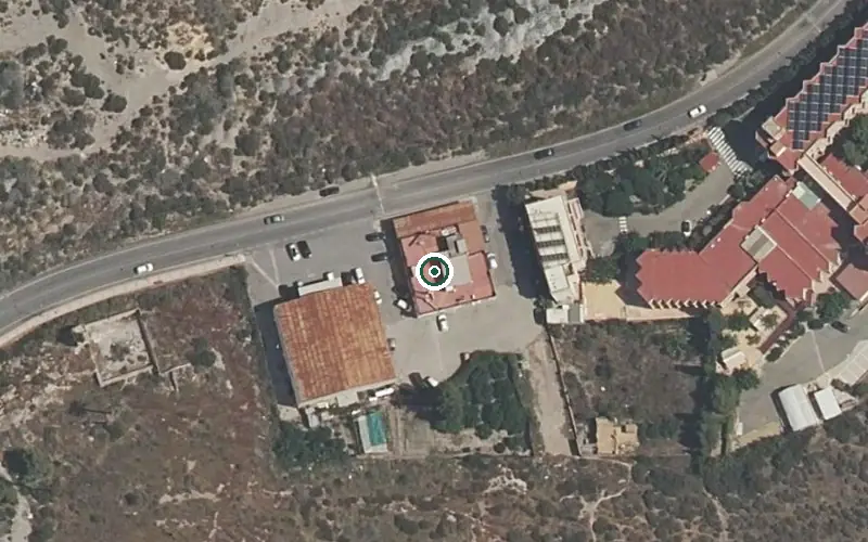 Vista aérea de la ubicación de Residencia Pensionistas Ferroviarios