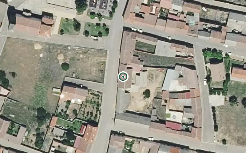Vista aérea de la ubicación de Residencia de la Tercera Edad de Nuestra Señora de la Magdalena de Villaornate