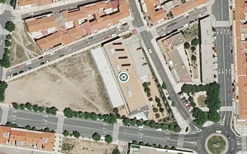 Vista aérea de la ubicación de Residencia Luisa y Nieves Fidalgo Morales