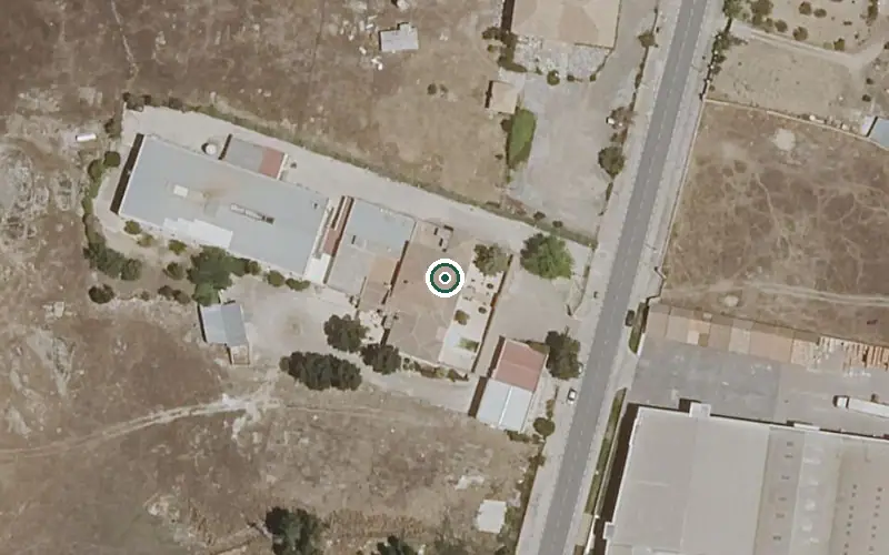 Vista aérea de la ubicación de Residencia de Mayores los Peñascales
