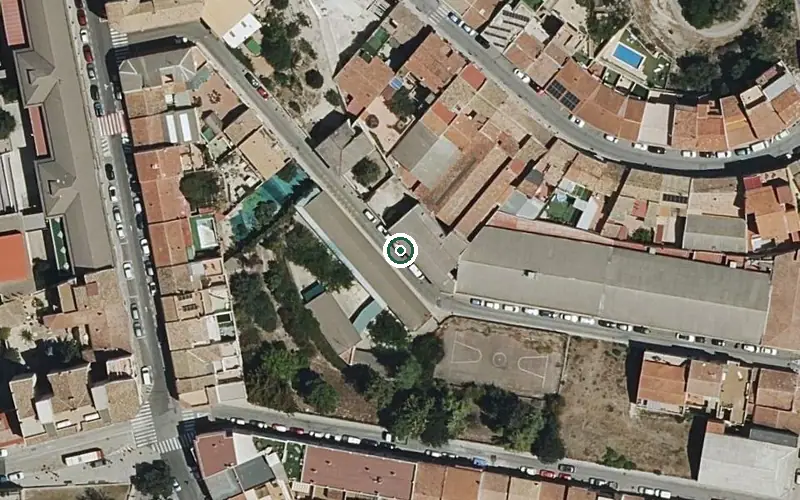 Vista aérea de la ubicación de Centro de Asistencia para Enfermos de Alzheimer de Alcoy