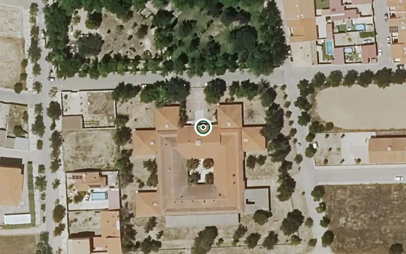 Vista aérea de la ubicación de Residencia de Mayores Municipal Mercedes Patiño