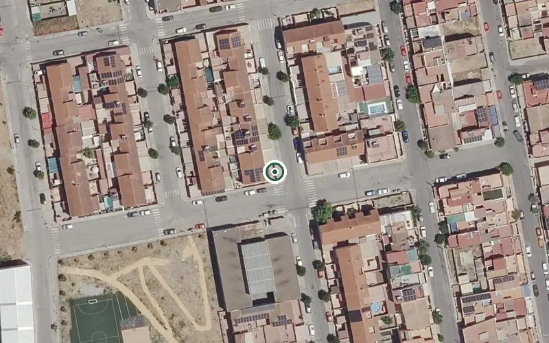 Vista aérea de la ubicación de Centro Residencial la Milagrosa