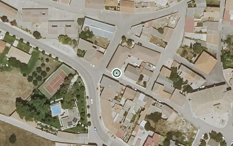 Vista aérea de la ubicación de Vivienda Municipal de Mayores Nº 2 de Yebra