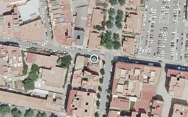 Vista aérea de la ubicación de Centro de Día P.m.d. Hogar Sagrada Familia de la Vall D'uixó