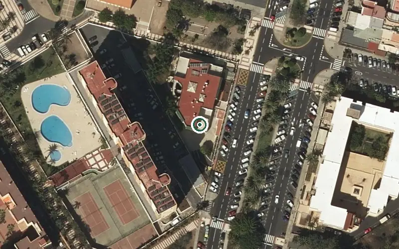 Vista aérea de la ubicación de Residencia de Mayores y Centro de Atención Diurna los Cristianos