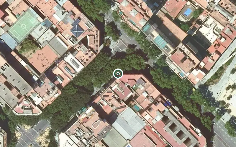 Vista aérea de la ubicación de Centre de dia per a Gent Gran Sant Antoni