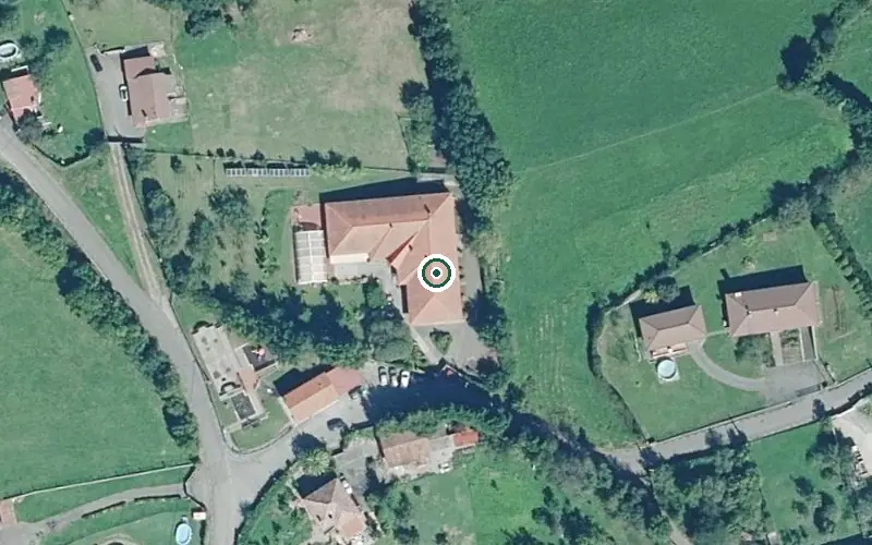 Vista aérea de la ubicación de Residencia La Villa