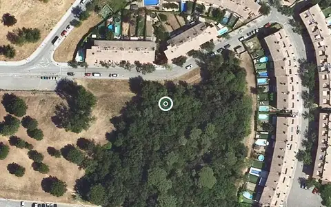 Vista aérea de la ubicación de Habitatges Tutelats per a Gent Gran Creu de Palau