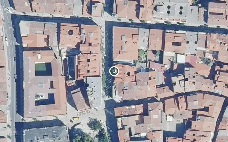 Vista aérea de la ubicación de Vivenda Comunitaria las Gardenias