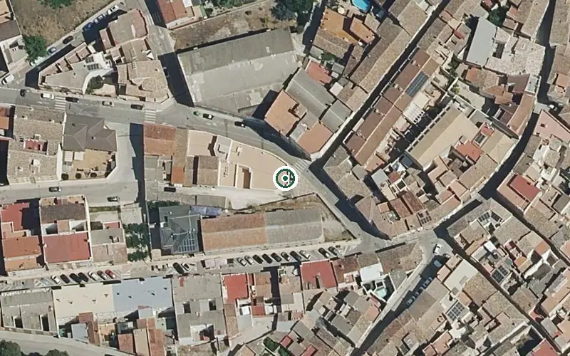 Vista aérea de la ubicación de Centro Día de Mayores Dependientes El Patronat de Agullent