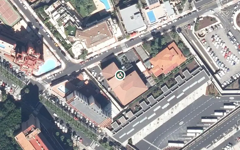Vista aérea de la ubicación de Centro de Día de Mayores Puerto de la Cruz